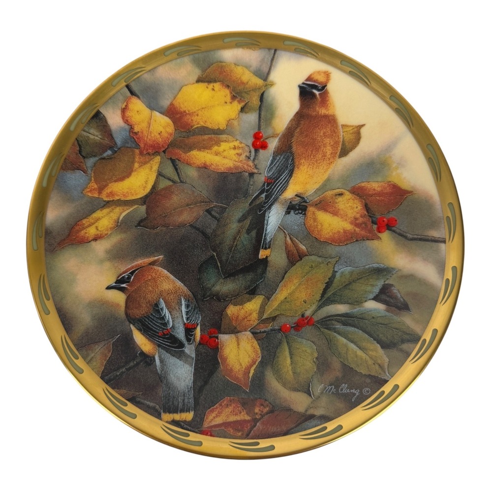 Lenox‎ Among the Berries Catherine McClung Cedar Waxwing Collector Plate 1992